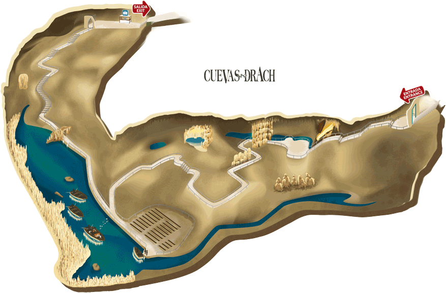 Mapa Cuevas del Drach
